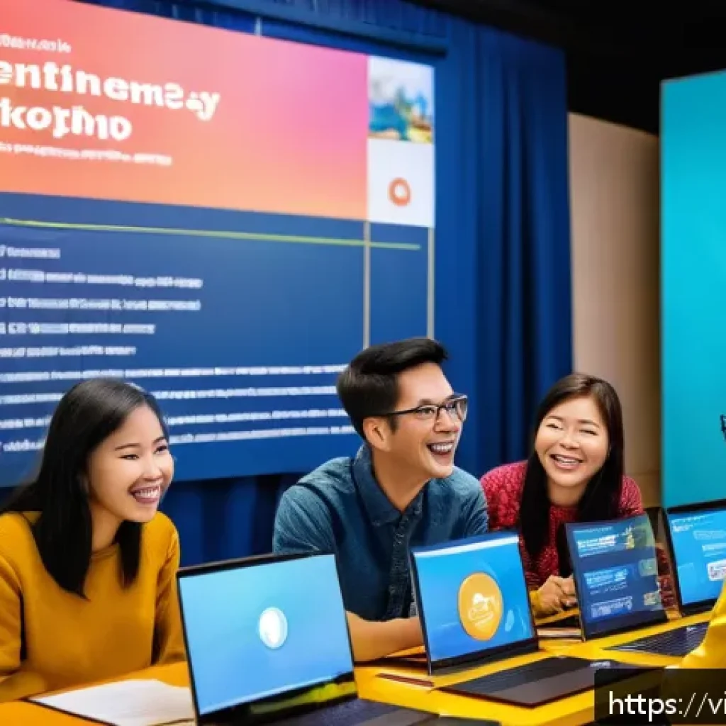 호혜적 교환 시스템의 참여 유도 전략 - A vibrant Vietnamese online community event scene showing diverse young adults engaging enthusiastic...