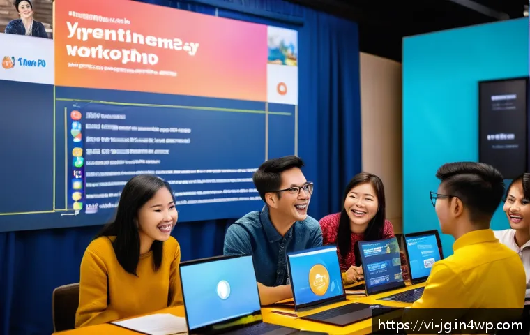 호혜적 교환 시스템의 참여 유도 전략 - A vibrant Vietnamese online community event scene showing diverse young adults engaging enthusiastic...