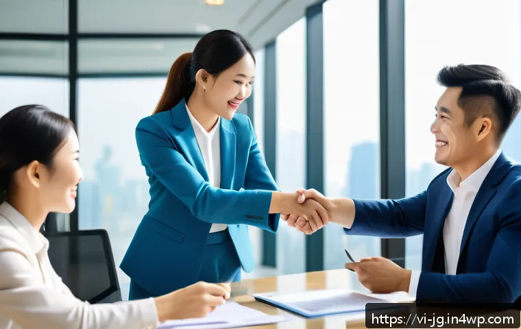 호혜적 교환 시스템의 성공 사례 비교 - A professional Vietnamese business meeting scene in a modern office, showing diverse entrepreneurs e...